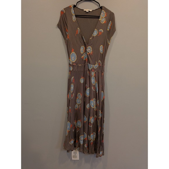 Boden Dresses & Skirts - Boden Women‎ Brown Floral Print Midi Wrap Dress UK 14 US 10 Teacher Outfit